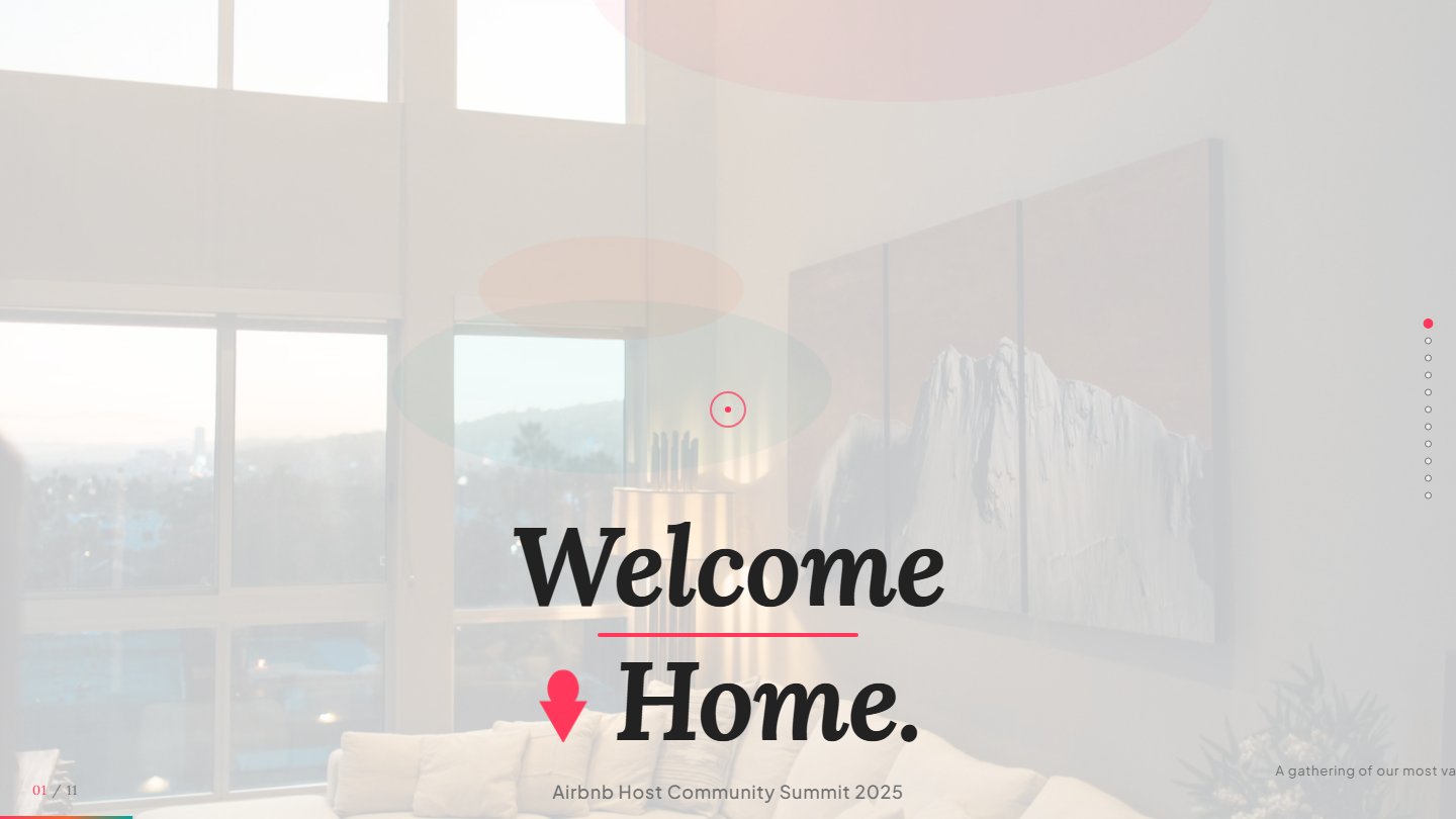 Airbnb deck — title slide