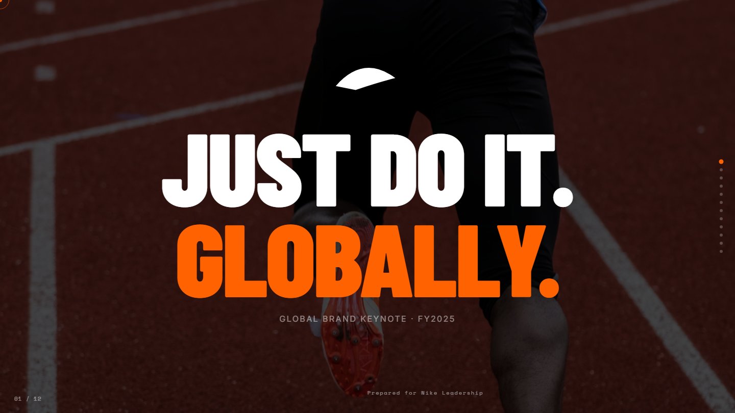 Nike deck — title slide